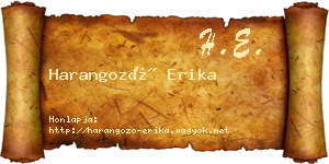 Harangozó Erika névjegykártya